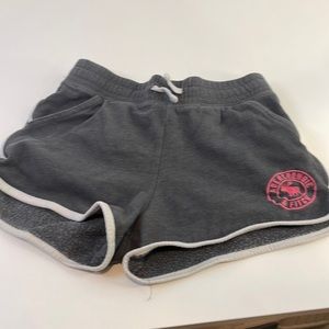 Grey Abercrombie & fitch nighttime shorts.